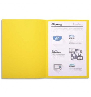 EXACOMPTA Paquet de 100 chemises FOREVER en carte recyclée 220g, coloris jaune