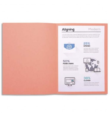 EXACOMPTA Paquet de 100 chemises FOREVER en carte recyclée 220g, coloris rose