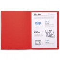 EXACOMPTA Paquet de 100 chemises FOREVER en carte recyclée 220g, coloris rouge