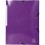 EXACOMPTA Chemise 3 rabats à élastiques Iderama en carte pelliculée 5/10e, 425g, coloris violet
