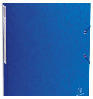 EXACOMPTA Boîte de classement Exabox en carte lustrée 7/10e. Dos de 2,5 cm. Coloris bleu