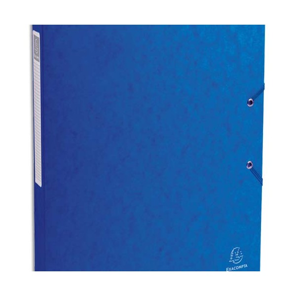 EXACOMPTA Boîte de classement Exabox en carte lustrée 7/10e. Dos de 2,5 cm. Coloris bleu