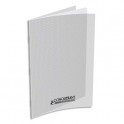 CONQUERANT Cahier A4, 96 pages, 90g, 5x5, couverture polypro incolore