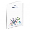 CANSON Cahier de dessin C9 120g, 24 x 32 cm, 48 pages unies, couverture polypropylène incolore