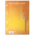 CALLIGRAPHE 100 feuilles mobiles jaune perforées 9 trous 80g grands carreaux format A4