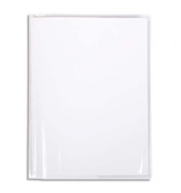 CALLIGRAPHE Protège-cahier PVC cristalux 22/100ème avec porte-étiquette 24 x 32 cm incolore