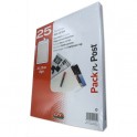 GPV Paquet de 25 pochettes vélin blanc dos carton format 24 120g auto-adhésives