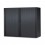MT INTERNATIONAL Armoire basse métallique monobloc noir - L120 x H105 x P43 cm