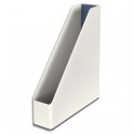 LEITZ Porte-revues Dual blanc/gris métallisé - 31,8 x 27,2 cm. Dos 7,3 cm