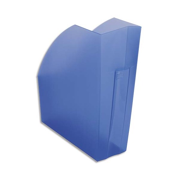 EXACOMPTA Porte-revues Iderama. Coloris bleu transparent - 29,2 x 32 x 11 cm