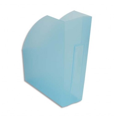 EXACOMPTA Porte-revues Iderama. Coloris turquoise transparent - 29,2 x 32 x 11 cm
