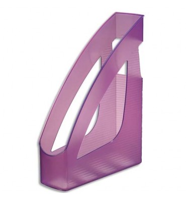 JALEMA Porte-revues Silky Touch violet transparent - 24,6 x 7,5 x 31,1 cm