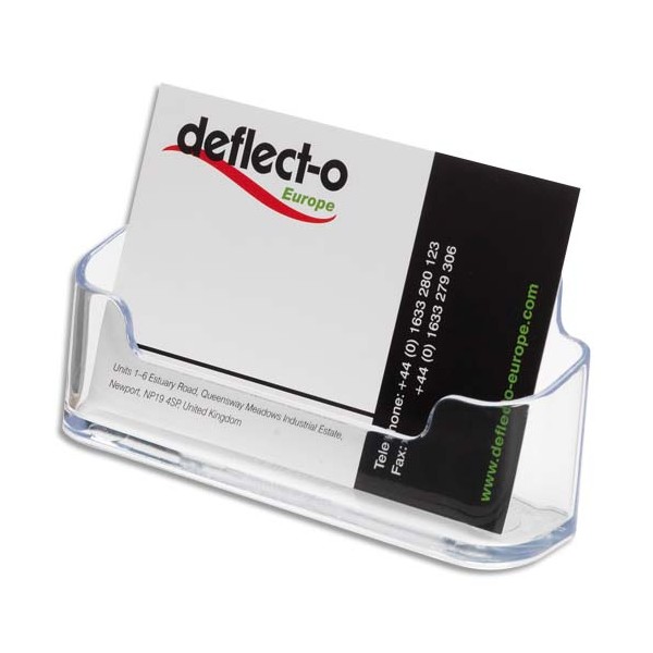 DEFLECTO Porte-cartes de visite standard transparent 9,6 x 4,5 x 3,5 cm