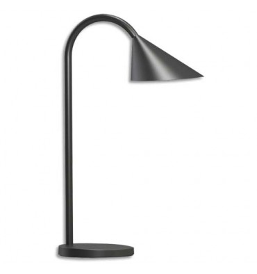 UNILUX Lampe led Sol, tête orientable. Coloris noir. Dimensions tête : 14 cm, socle : 14 cm, hauteur : 45 cm