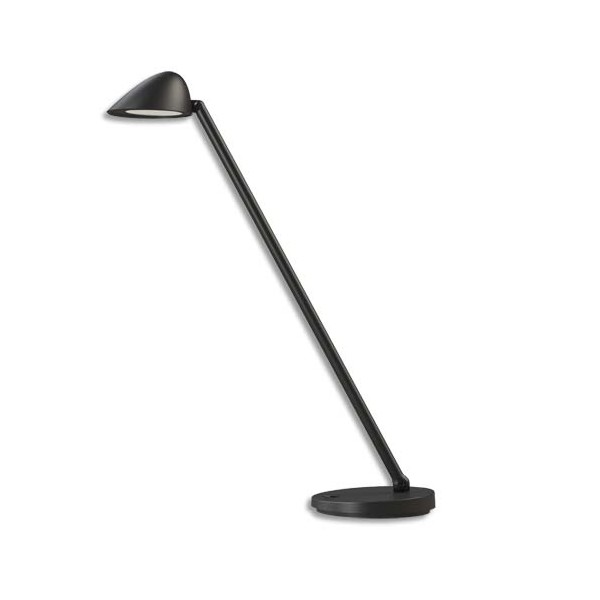 UNILUX Lampe led Jack avec variateur et port USB. Coloris noir. Dimensions tête 10 cm, socle 15 cm, hauteur 54 cm
