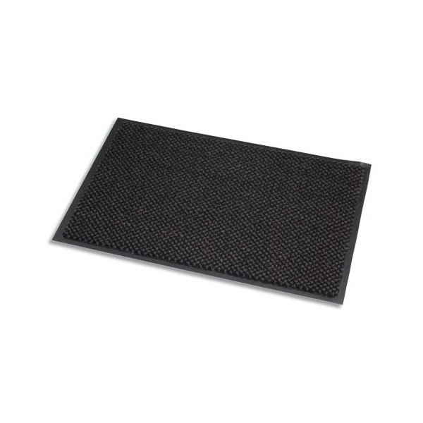 PAPERFLOW Tapis d'accueil en microfibre et polypropylène. Coloris gris. 60 x 90 cm, épaisseur 8 mm