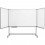 BI-OFFICE Tableau blanc émaillé, cadre aluminium. Porte-marqueur coulissant repositionnable - 120 x 240 cm