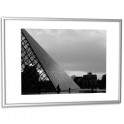 PAPERFLOW Cadre photo contour aluminium coloris argent, plaque en plexiglas. Format 30 x 42 cm