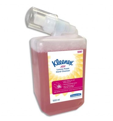 KLEENEX Cartouche d'1 litre de savon mousse Luxury Energy Joy - Rouge parfum Lys blanc et extraits de rose