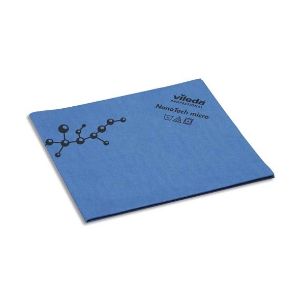 VILEDA Paquet de 5 Lavettes NanoTech Micro en microfibre - 40 x 38 x 0,7 cm bleu