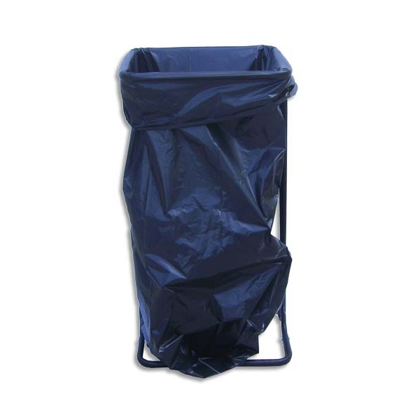 VISO Support sac-poubelle métal noir capacité 110 à 130 litres sans roulettes - 56 x 80 x 44 cm