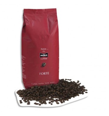 MIKO Paquet de 1 Kg de Café Expresso en grains Forte 70% d'Arabica et 30% de Robusta