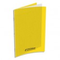 CONQUERANT Cahier A4, 48 pages, 90g, Seyès, couverture polypropylène jaune