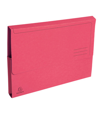 EXACOMPTA Paquet de 50 chemises à poche Forever en carte recyclée 290g, coloris rose