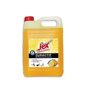 JEX Bidon de nettoyant Suractif, parfum fleur de citron, 5 litres