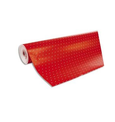 CLAIREFONTAINE Rouleau de papier cadeau Alliance 80g. Spécial commerçant : 50 m x 0,7 Mm. Rouge pois blanc