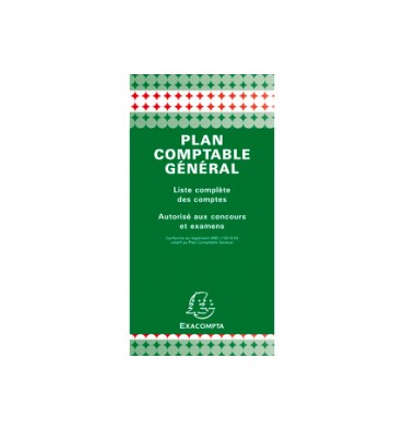 EXACOMPTA Plan comptable général format accordéon 19 x 7,5 cm. MAJ annuelle + changements de règlementation