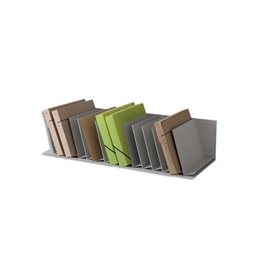 PAPERFLOW Trieurs 16 cases fixes inclinées pour documents A4 - 91,2 x 20,6 x 31 cm, case L4,5 cm gris