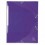 EXACOMPTA Chemise 3 rabats et élastique Iderama en polypropylène 5/10e, coloris violet