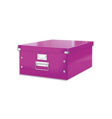 LEITZ Boîte CLICK&STORE L-Box. Format A3 - Dimensions : L36,9xH20xP48,2cm. Coloris Violet.