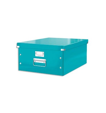  LEITZ Boîte CLICK&STORE L-Box. Format A3 - Dimensions : L36,9xH20xP48,2cm. Coloris menthe
