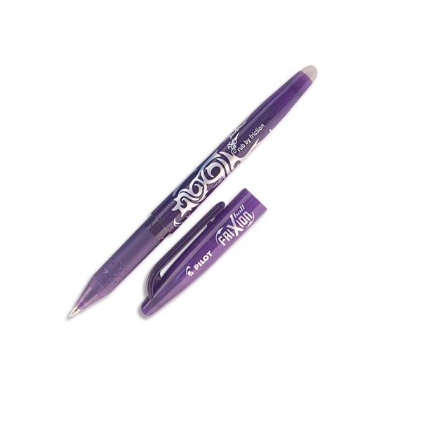 PILOT Roller FriXion Ball pointe moyenne 0,7 mm. Encre thermosensible effaçable violet