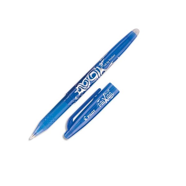 PILOT Roller FriXion Ball pointe moyenne 0,7 mm. Encre thermosensible effaçable turquoise