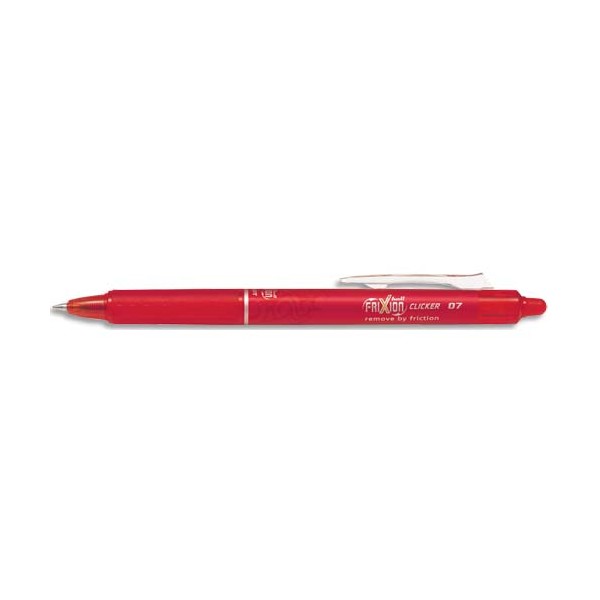 PILOT Roller Frixion Clicker rétractable, pointe moyenne rouge