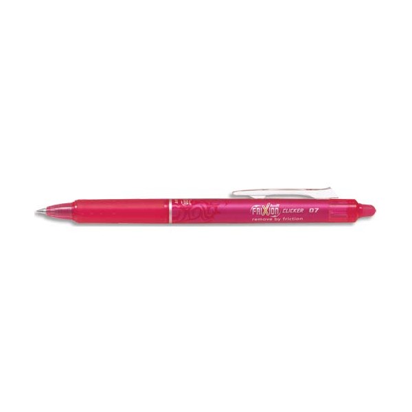 PILOT Roller Frixion Clicker rétractable, pointe moyenne rose