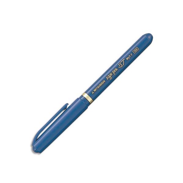 UNIBALL Stylo feutre pointe en nylon largeur de trait 0,8 mm encre à pigments bleue SIGN PEN MYT7