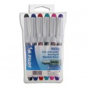 PILOT Pochette de 6 stylos à plume jetables 6 couleurs d’encre V-PEN