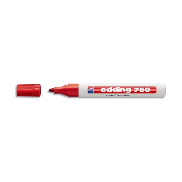 EDDING Marqueur peinture E750 laquée rouge, pointe moyenne ogive