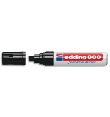 EDDING Marqueur Edding 800 permanent, corps aluminium - pointe biseautée - coloris noir