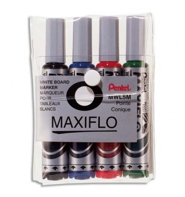 Maxiflo Pentel marqueur pointe ogive large 6 mm - bleu