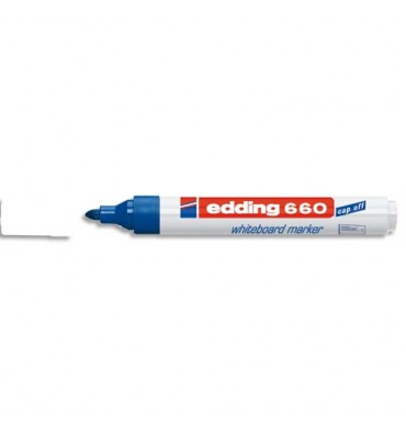 EDDING Marqueur effaçable à sec pointe ogive Bleu E-660