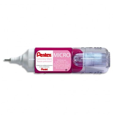 PENTEL Stylo de correction pointe métal extra-fine contenance 4,2 ml PENTEX ULTRA MICRO