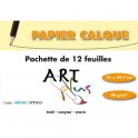 ART PLUS BY ARTLINE Pochette de 12 feuilles papier calque 90g format A4