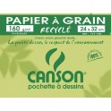 CANSON Pochette de 10 feuilles de papier dessin recyclé 160g 24 x 32 cm