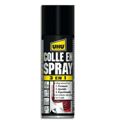 UHU Colle Universelle en Spray 3 en 1 de 200 ml
