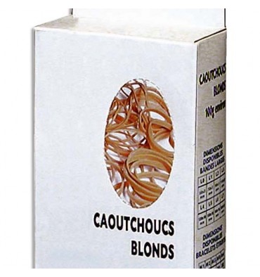 WONDAY Boîte distributrice de 100g de caoutchouc blond étroits 100 x 1,5 mm